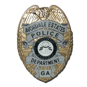 Avondale Estates GA Police Dept Badge Plaque