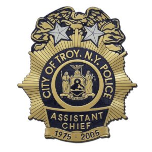 City of Troy NY Police Assistant Chief Badge Plaque