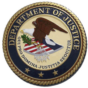 US Department of Justice DOJ Seal / Podium Plaque