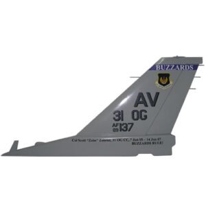 USAF F16 AV 31OG Tail Flash Wall Plaque