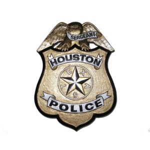 Houston Police Badge Plaque