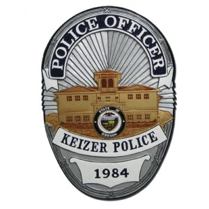 Keizer Oregon Police Officer Badge Plaque
