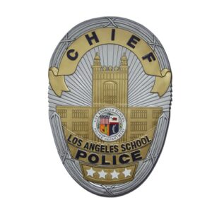 LA School Police Chief Badge Plaque