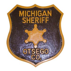 State of Michigan Sheriffs Patch Plaque