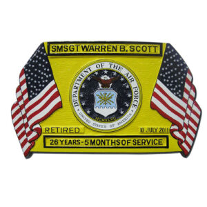 Presentation Retirement Plaque Yellow