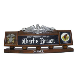 Submarine Warfare Insignia Desk Nameplate