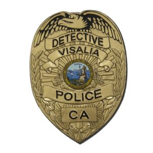 Detective Visalia Police CA Badge Plaque
