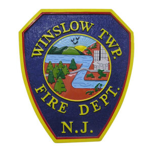 Winslow Township Fire Department Patch Plaque