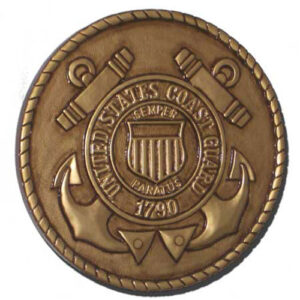 US Coast Guard USCG Seal Antique Gold