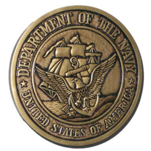 US Navy USN Seal Antique Gold