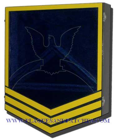 US Coast Guard E7 Retirement / Shadow Box Colored