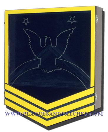 US Coast Guard E9 Retirement / Shadow Box Colored